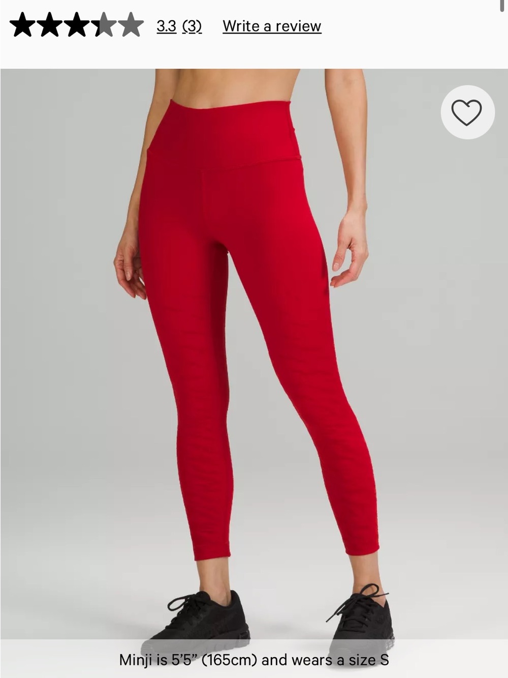 Lululemon Red High-Rise Wunder Under Lunar New Year Leggings